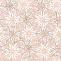 East abstract seamless pattern. Infinite textures of pink color. Indian ornament to decorate fabrics, tiles and paper.